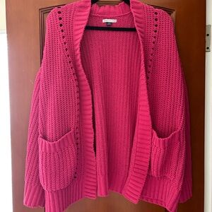 American Eagle Outfitters Fuchsia Pink Cardigan